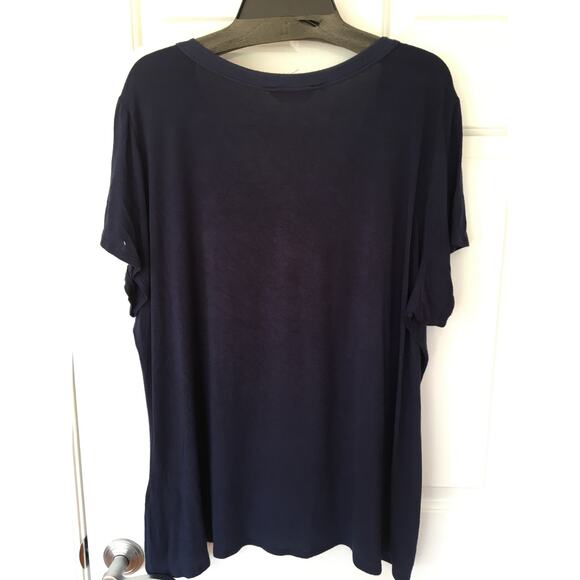 SJS 3X Beautiful Red, Silver and Blue T Shirt Embellished! - Picture 4 of 4